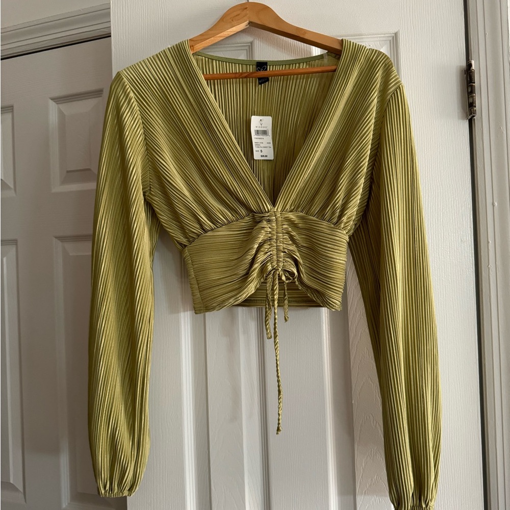 Green pleated sweettea top from windsor